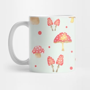 Red mushroom pattern Mug